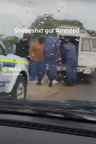 Shebeshxt being arrested.