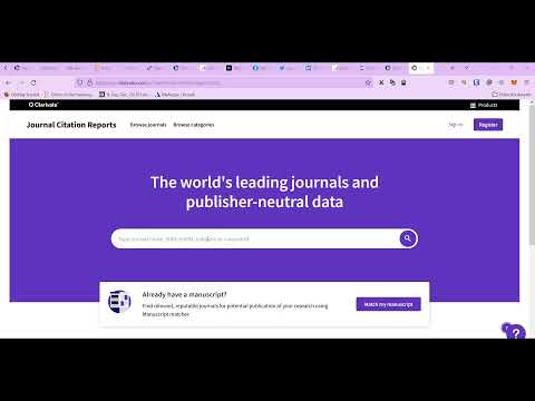 Journal Citation Tracking and impact factor via Web of Science