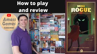 Mini Rogue how to setup play and review nine card solo co-op dungeon crawl board game AmassGames 4k screenshot 5