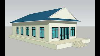 3D Drawing for Meeting Hall by SketchUp Primary Level #construction