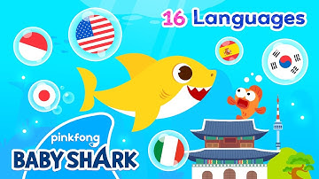 🌏Sing Along with Baby Shark in 16 Languages!? | Baby Shark 10th Anniversary | Baby Shark Official