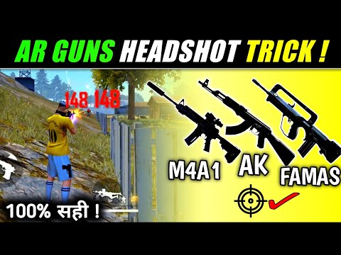 AR GUNS HEADSHOT TRICK | New Headshot Trick Free Fire 😈 - Garena Free Fire !