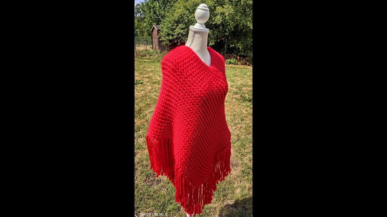 Poncho Ketchup au Tricotin Rectangulaire - étape 1