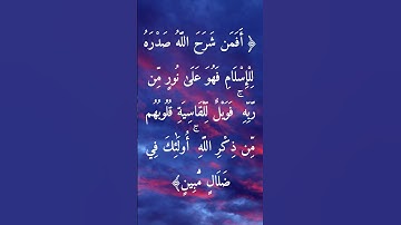 السورة: الزمر القارئ: محمد اللحيدان الآية: 22