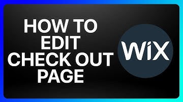 How To Edit Checkout Page Wix Tutorial