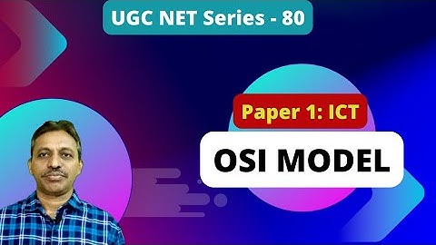 ICT: OSI Model I UGC NET Paper 1 I In Telugu