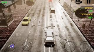 Neon Horizon Racing car the street Raining Game-Player screenshot 5