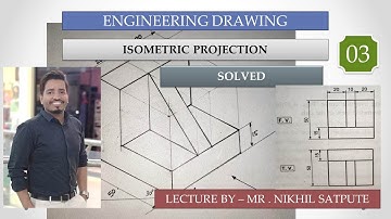 Engineering Drawing | Isometric Projection - Problem 3 | Easy Drawing Techniques | Learn with nikhil