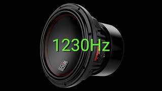 Tone frequency 1230Hz. Test your hearing! speakers/headphones/subwoofer
