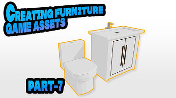 💻Low Poly Timelapse Blender 3D Furniture for Video Games - 7🔴