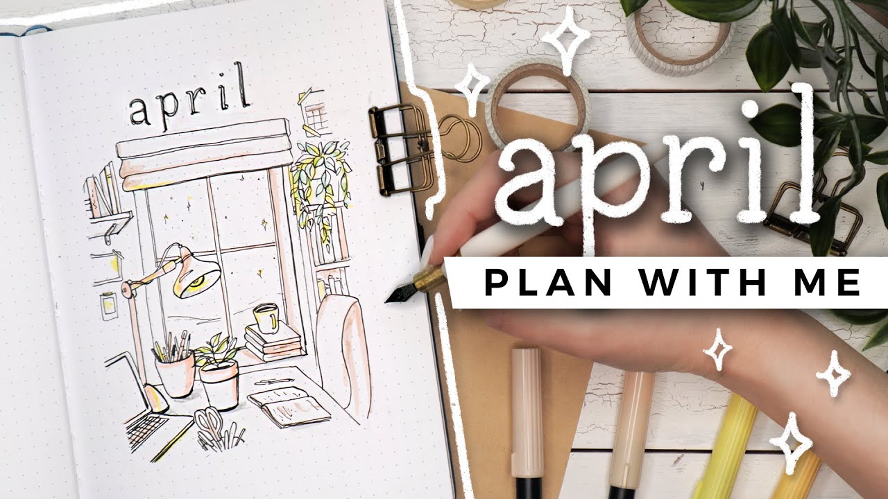 PLAN WITH ME | April 2020 Bullet Journal Setup - YouTube