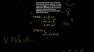 Soal Cerita Volume Kubus dan Balok #mathematics