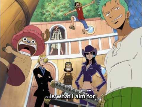 One Piece OP 03 - Hikari E (FUNimation English Dub, Sung by Vic Mignogna,  Subtitled) 