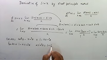 Derivative of sin(x) by method of first principle
