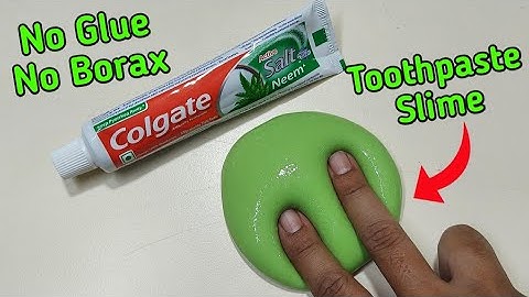 No Glue Toothpaste Slime ASMR l How to make slime with toothpaste l How to make slime without glue