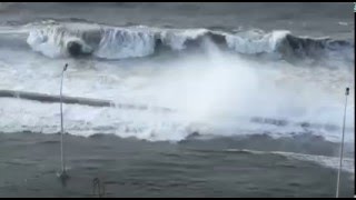 Penetración del mar en el Malecón de La Habana