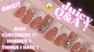 Q&A ! 💕 | Spilling all my secrets ! 🥰 | Nail tips and tricks | press on nails for beginners