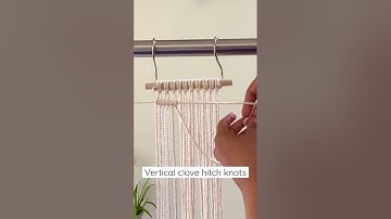 Vertical clove hitch knots I Macrame for beginners #macrame #macrametutorial #macrameknots #diy