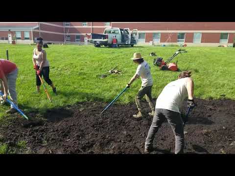 Rain Garden in progress at Roll Hill School in Cincinnati, Ohio