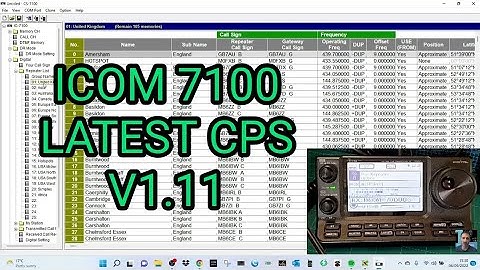 ICOM IC-7100 -Latest CPS v1.11 - Connecting and Testing