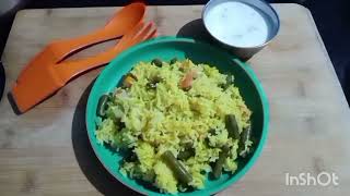 vegetable pulao/quick lunch box recipe.