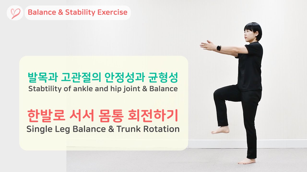 [Balance & Stability] Single Leg Balance and Trunk Rotation YouTube