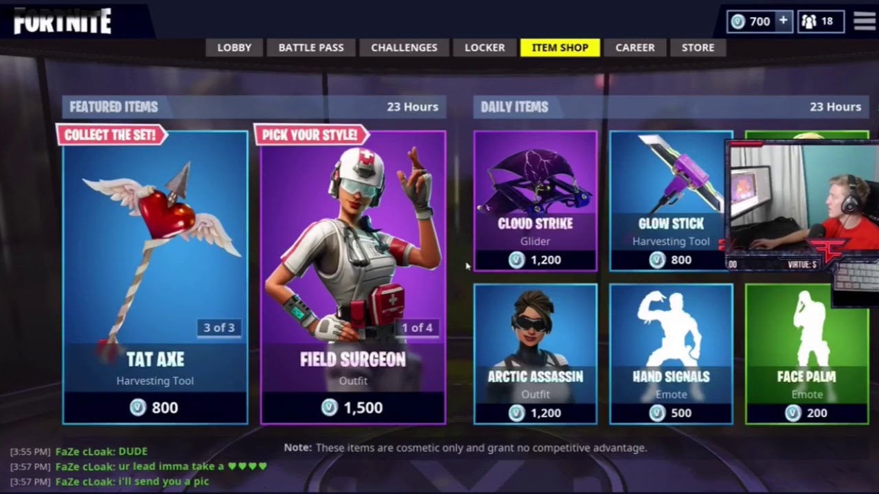 *TFUE REACTS TONNEW ITEM SHOP* Fortnite Battle ROYALE *New*