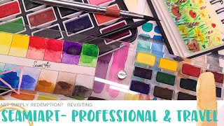 2 is Better than 1?  Does SeamiArt Watercolor Still Suck? Travel & Professional Watercolor Palettes screenshot 5