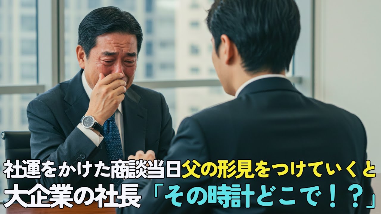 社運の命運をかけた大型商談に父の形見の時計をつけていくと→大企業の社長が突然立ち上がり「その時計、どこで手に入れた？」実はこの時計…【感動する話】