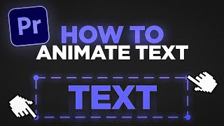 How to ANIMATE TEXT in Premiere Pro 2023 | Adobe Premiere Pro tutorial