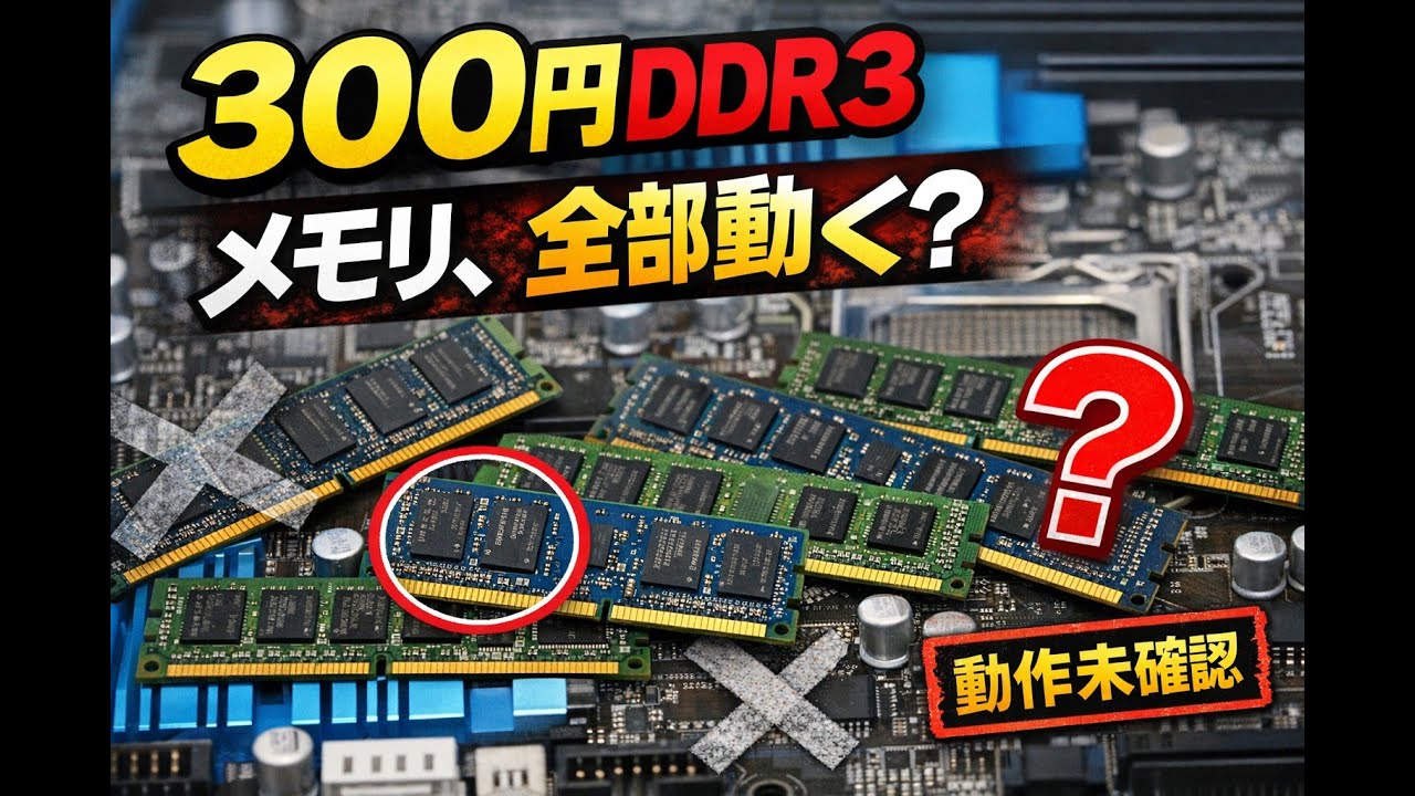 ガイアメモリーまとめ売り　ジャンク Warashibe Junk ①] Will all the 300 yen DDR3 junk memory work? We