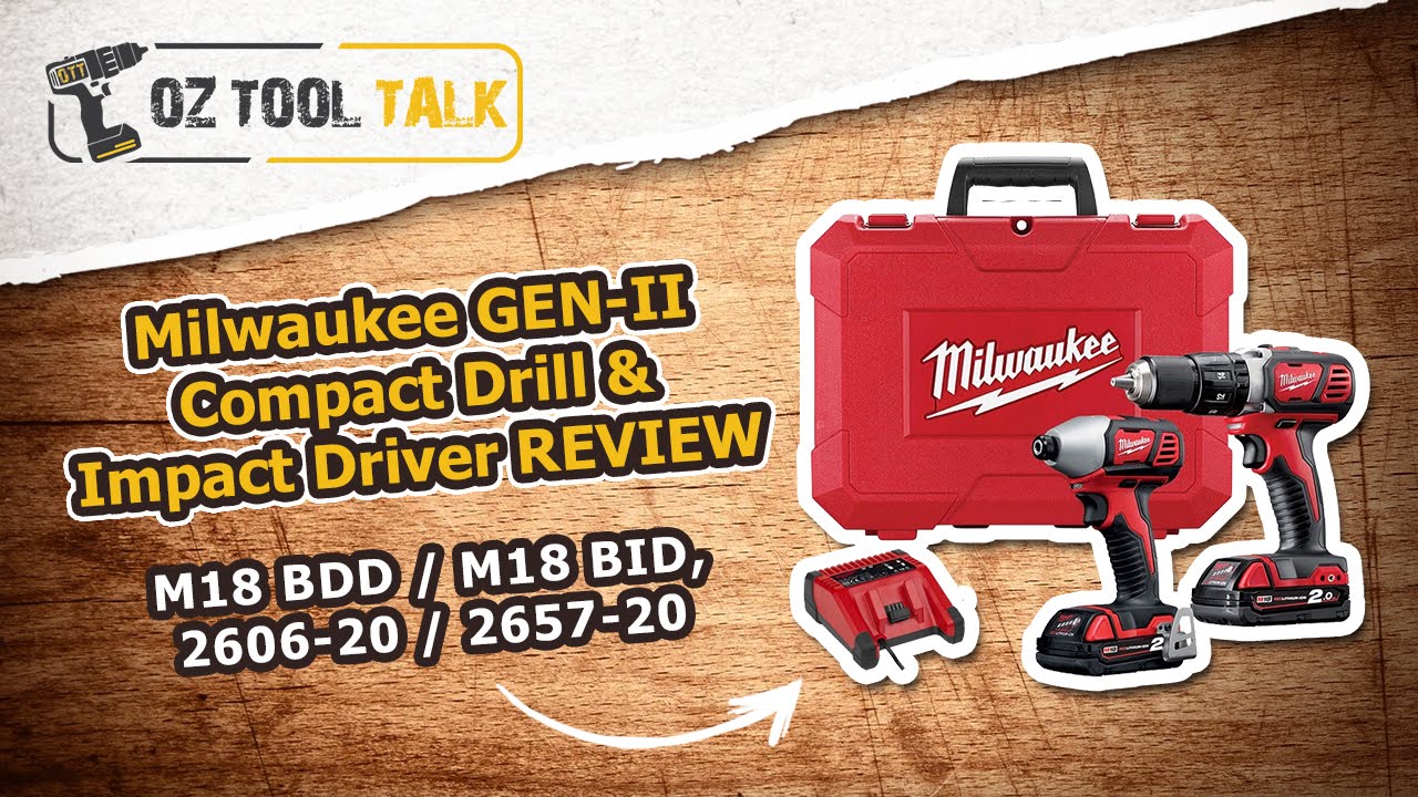 fedme Sørge over bestøver Milwaukee Compact Drill & Impact Driver GEN I I- M18 BDD / M18 BID, 2606 /  2657 Review - YouTube