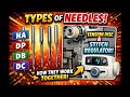 Types of Sewing Machine Needles Explained (HA, DP, DB, DC) Sizes, Uses &amp; Perfect Tension Setup