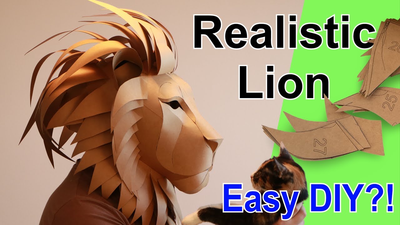 Realistic Lion Mask – Easy DIY with Cardboard or EVA Foam!