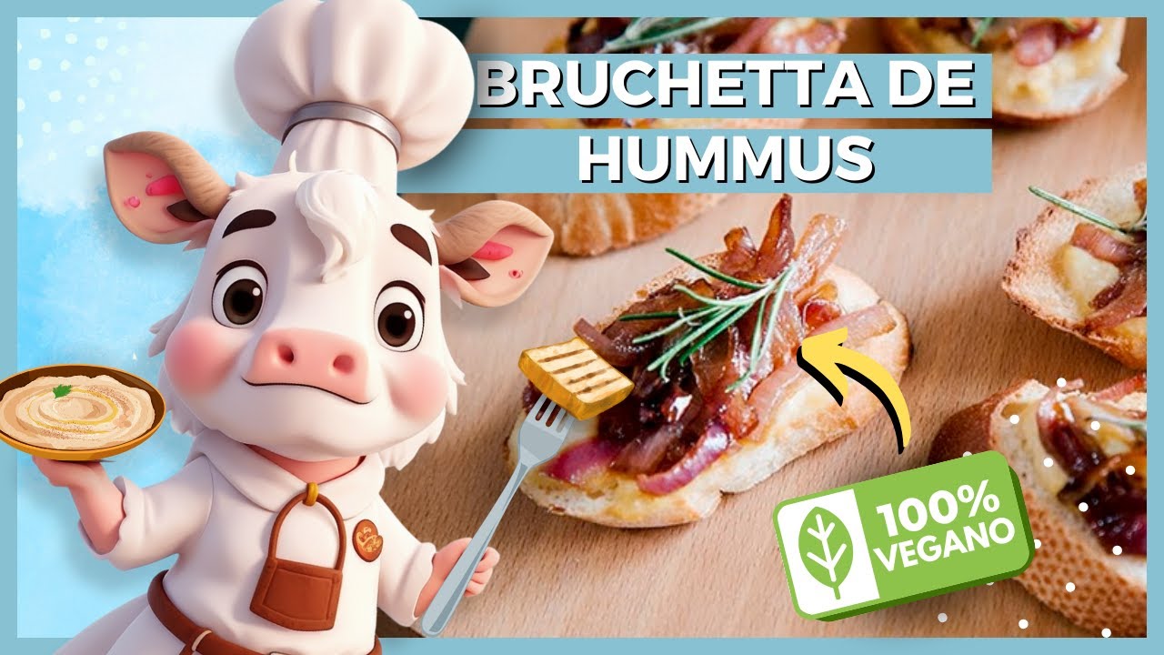 COMO FAZER BRUSCHETTA DE HUMMUS: Com cebola caramelizada! 🥖 - YouTube