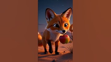 The fox saved the apple plant from drying up by watering 😭#ai #tree #save #watering