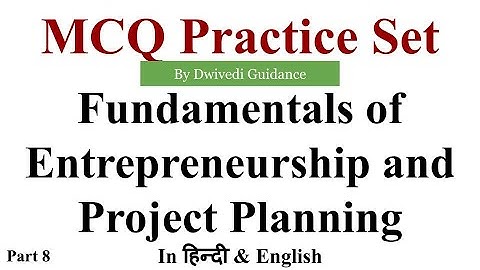 8| Fundamentals of Entrepreneurship and Project Planning MCQ, lu exam bcom, bcom mcq exam, bba, mba