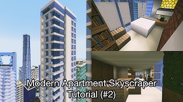 Minecraft: How to Build a Modern Apartment Skyscraper - Tutorial (#2)