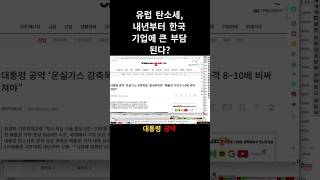 유럽의 탄소세, 내년부터 한국 기업에 큰 부담된다?