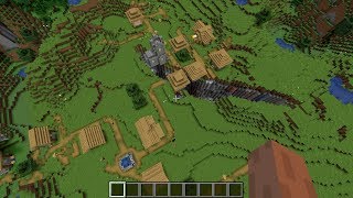 Minecraft 1.15 Seed 257 Double Village, Blacksmith And Ravine