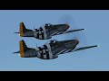 P51d mustang  332fg surf  332fg birdman synchronized takeoff  digital combat simulator