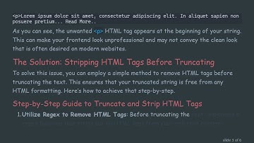 How to Truncate Text from a Rich Text Editor in Umbraco 8 Without HTML Tags