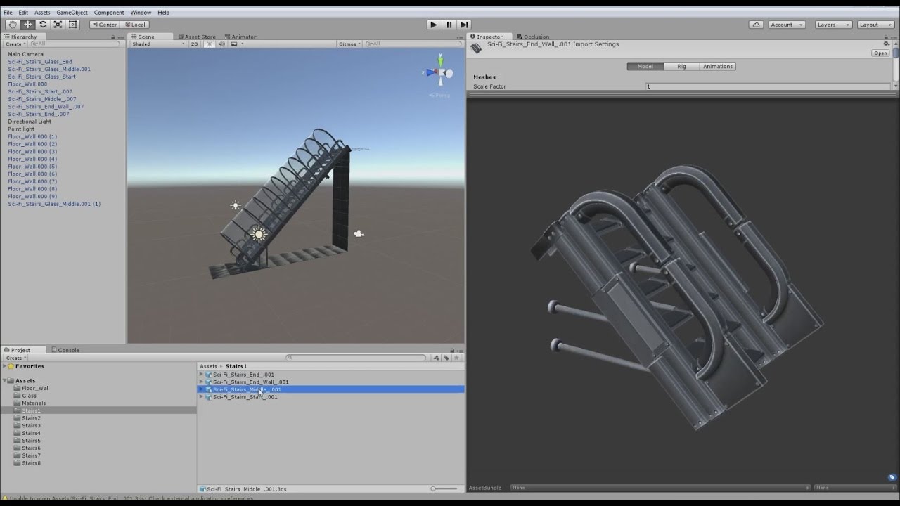 Sci-Fi Stairs Basic Version Test in Unity3d - YouTube