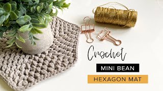 How to Crochet a Hexagon Mat | Easy Beginner Tutorial by Crochet and Tea