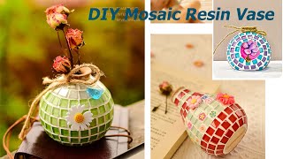DIY Mosaic Resin Vase