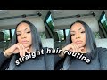 Curly To Straight Hair Routine 2019 | No Frizz and No Damage