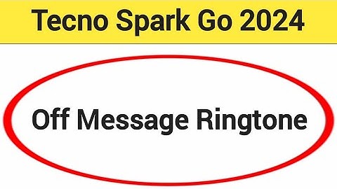 How to turn off message ringtone, Tecno Spark go 2024 me message sound band kaise karen, message pro