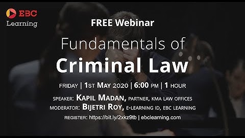 Fundamentals of Criminal Law | #EBCLearning.com
