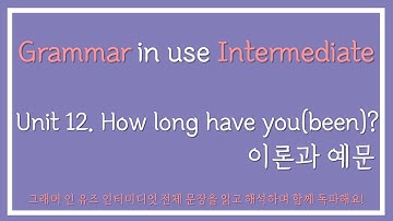 그래머 인 유즈 인터미디엇 Unit12 (How long have you been?) 이론과 예문