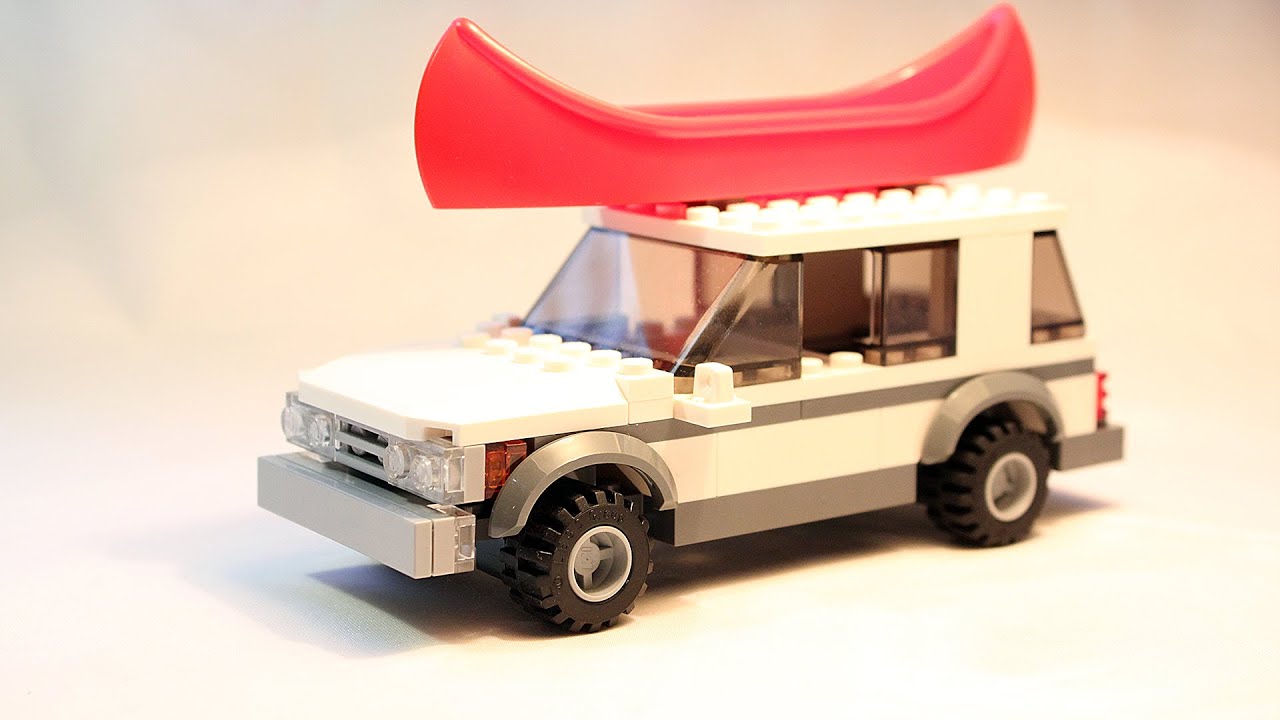 lego city moc tutorial: lego 4x4 suv car with canoe - youtube